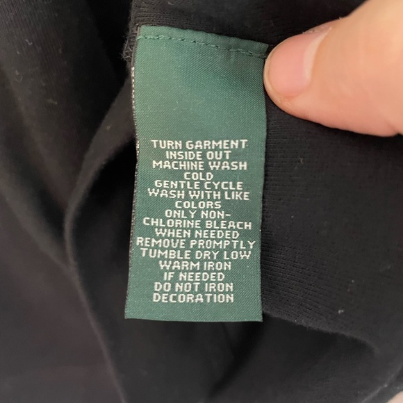 Ralph Lauren Black Long Sleeve Shirt Brown Suede Shoulder Zip Elbow Patches XL - Picture 15 of 16